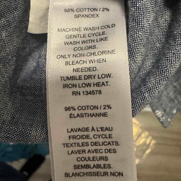 Vineyard Vines Mans Gray Short Sleeve Slim Fit Murray Button Down Shirts Size XL - Picture 4 of 5